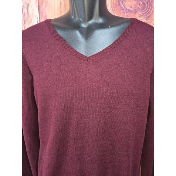 Clique Mens Burgundy V-Neck Sweater Medium NWT - Picture 3 of 8